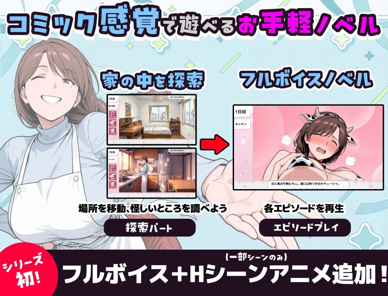 用人类操作应用软件与角色造型家人生孩子的故事 人間操作アプリで角色造型ママと子作りする話 v1.02 PC端 汉化版 预览图