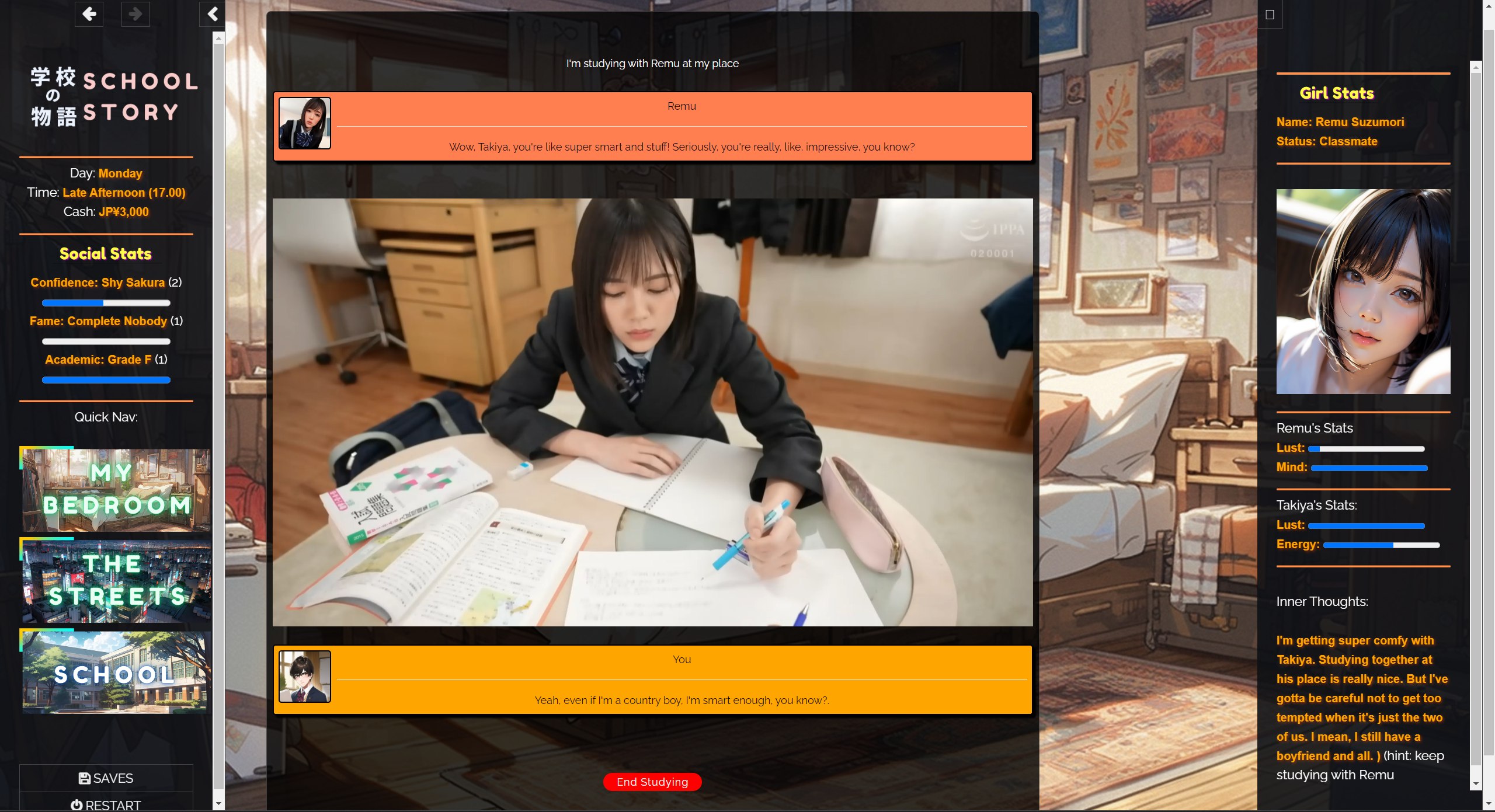 学校の物语 Gakko No Monogatari V0.29 浏览器汉化 PC端 汉化版 预览图