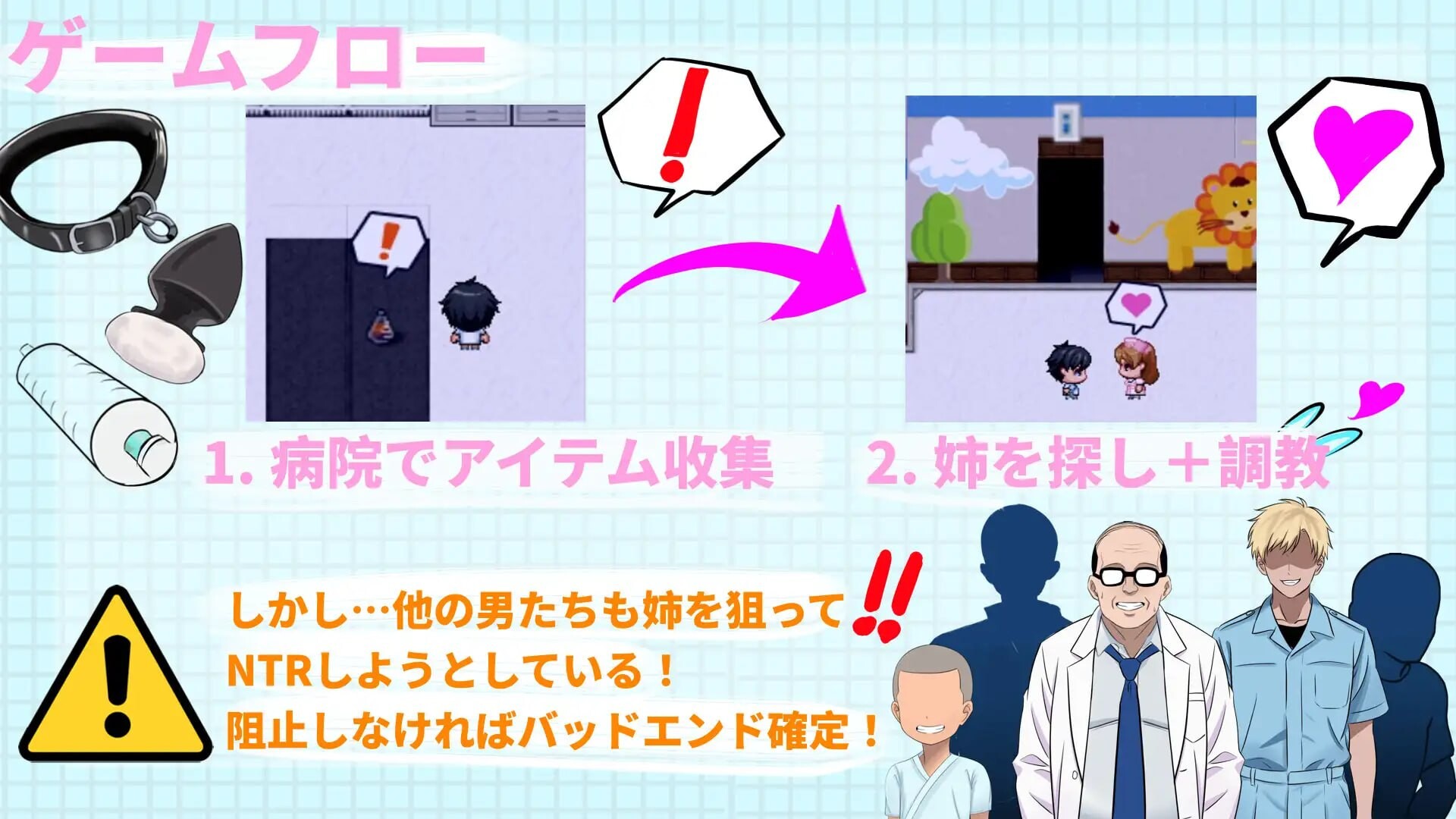 想NTR最爱的护士大姐姐～可是～她也被其他男人们盯上了 大好きな看護師姉さんを寝取ろう～けどぉー他の男たちにも狙われていた PC端 官中版 预览图