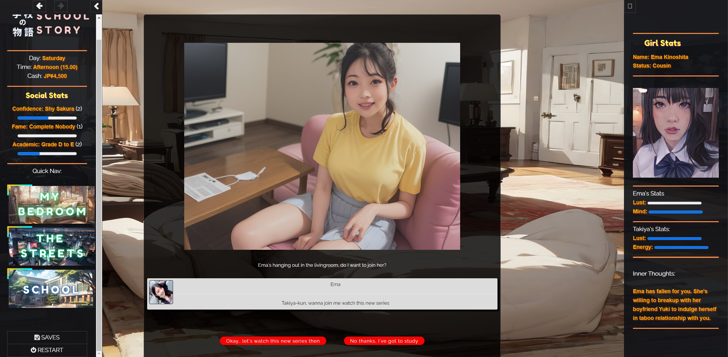 学校の物语 Gakko No Monogatari V0.17 浏览器汉化 PC端 汉化版 预览图